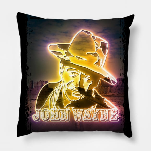 Wayne neon art Pillow by PrintstaBee