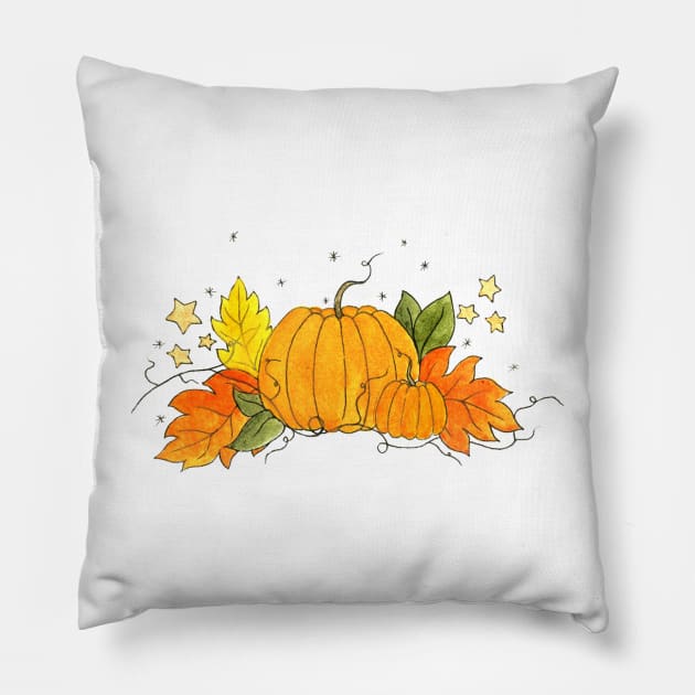 Pumpkins Pillow by Polkadotdreamer