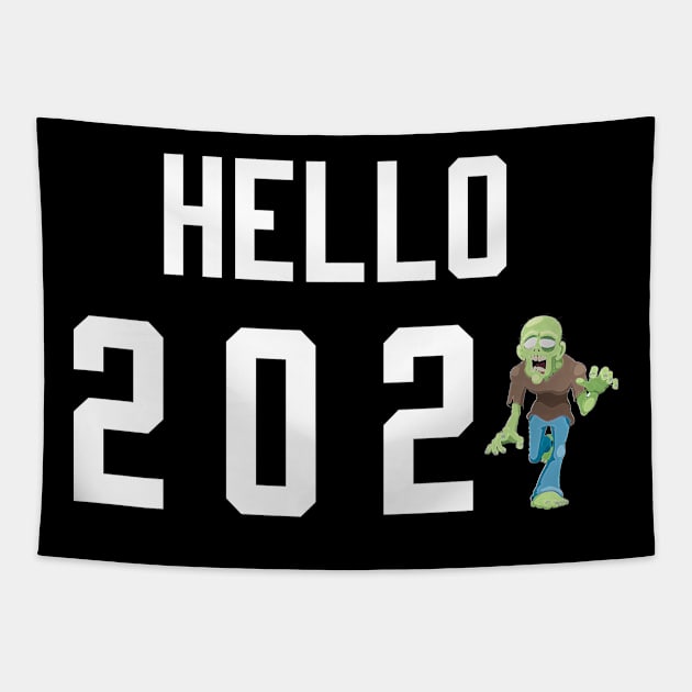 Hello 2021 zombie Tapestry by DesStiven