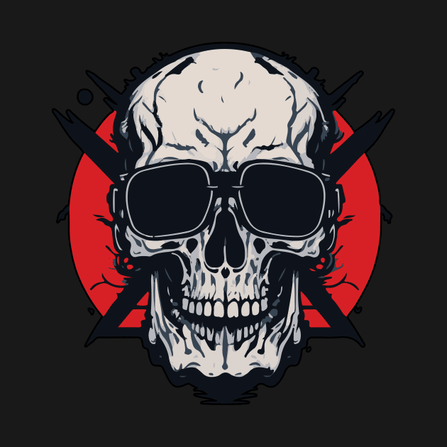 Bad to the Bone Skull by OSB Arts Studio