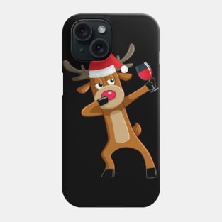 Rudolph The Red Nosed Reindeer Funny Wine Lover Family Christmas Gift Phone Case