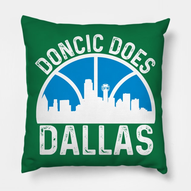 Doncic Does Dallas Pillow by THEDFDESIGNS