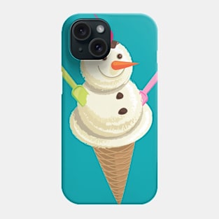 Vanilla cone snowman Phone Case