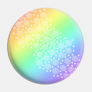 Rainbow Gradient with Circles and Dots Pin