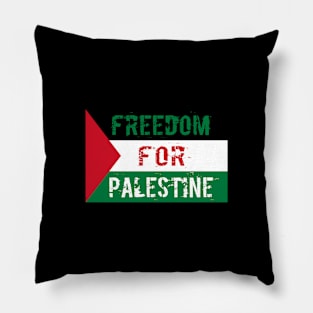 Freedom for Palestine Flag Artwork Pillow