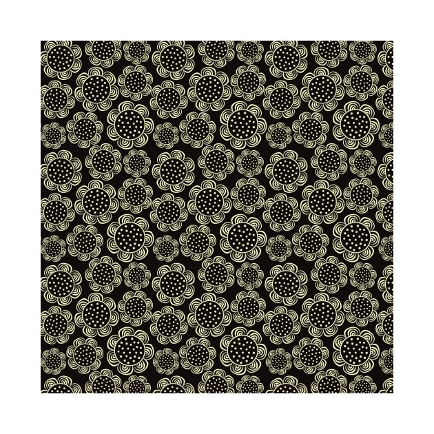 Black Floral Pattern by FloralPatterns