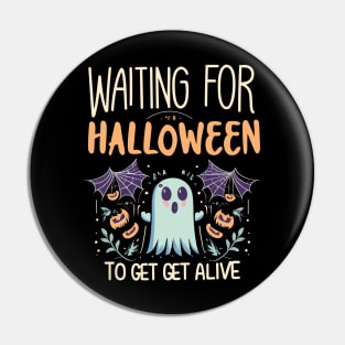 Halloween ghost waiting to get alive Pin