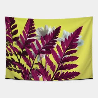 Pink and Yellow Flora Pattern Tapestry