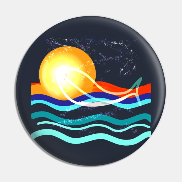 Aesthetic Whale, Sunset, Ocean Pin by tanyazevallos