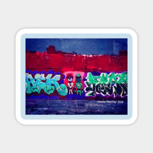 Nerd Super Heroes Abstract Graffiti Magnet