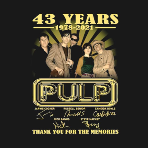 The Pulp Band 43 Years 1978 2021 Signatures by GWCVFG