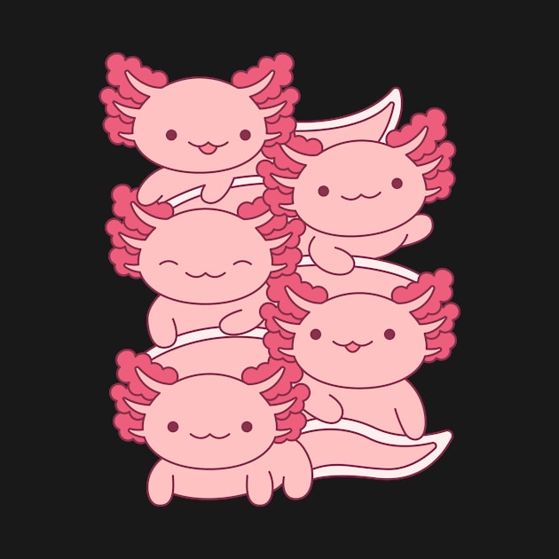 Pink Axolotl Group Design for Axolotl Lovers by c1337s