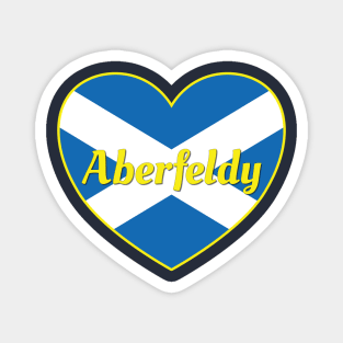 Aberfeldy Scotland UK Scotland Flag Heart Magnet