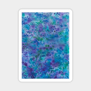 Green and violet watercolor pattern Magnet