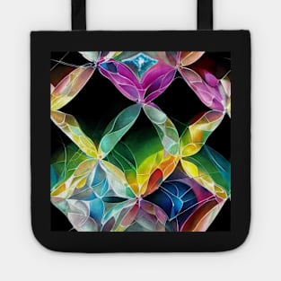 Asymmetric Rainbow crystal pattern Tote