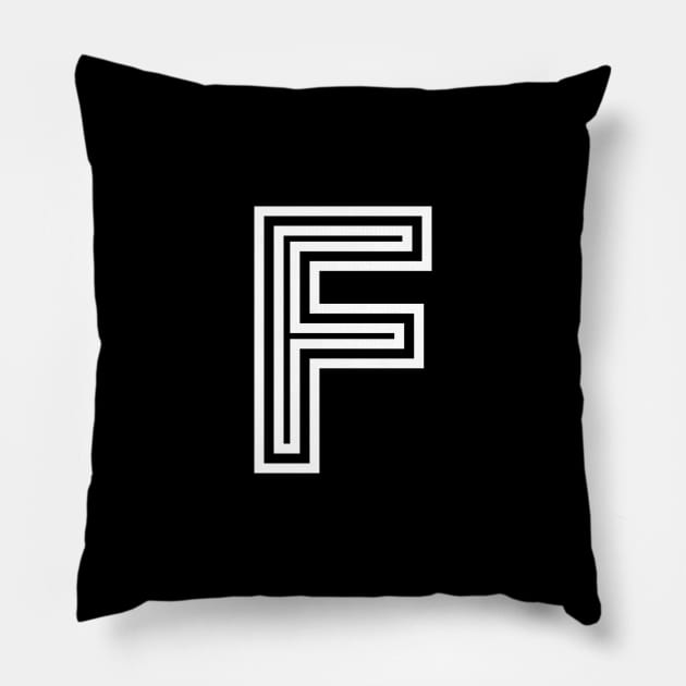 Letter F Pillow by RaymondWareNYC