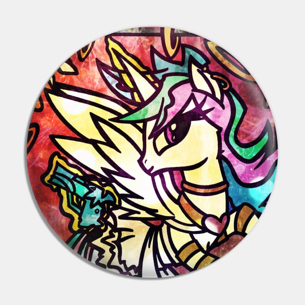 Magiponies | Celestia Anarchy Pin by ScribbleSketchScoo