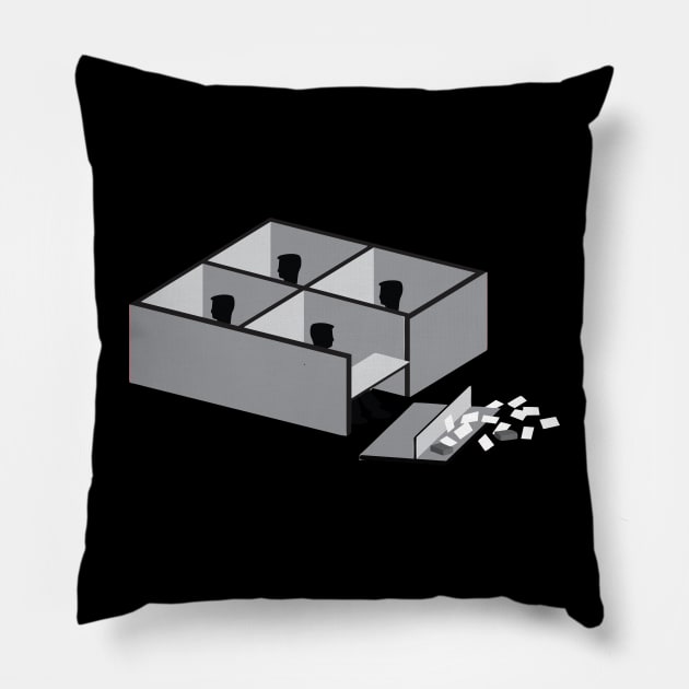 Minimalist Office Space Pillow by Zercohotu