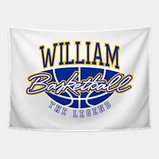 William Basketball The Legend Custom Player Your Name Tapestry