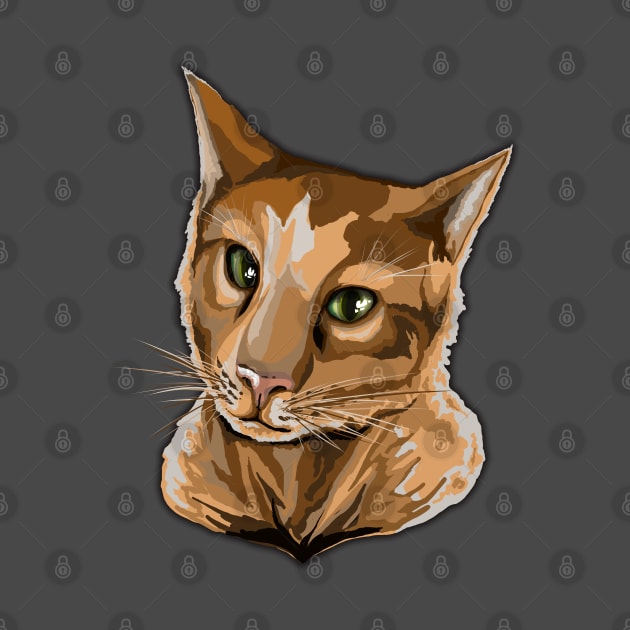 Orange Cat Art by Markyartshop