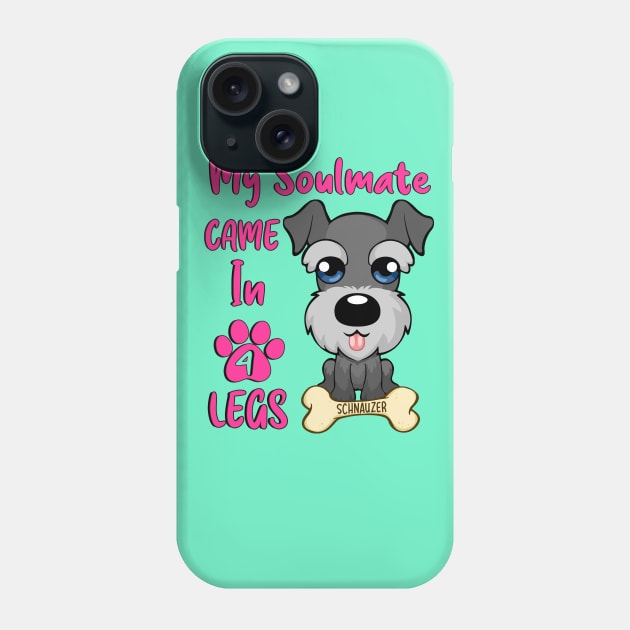 Schnauzer Soulmate Phone Case by Hellgrafic