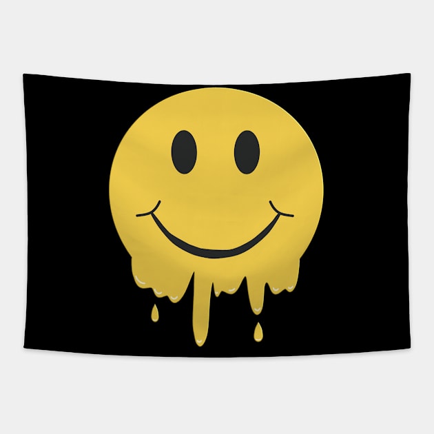 Retro Acid House Happy Hardcore Ravers Melt Tapestry by RuftupDesigns