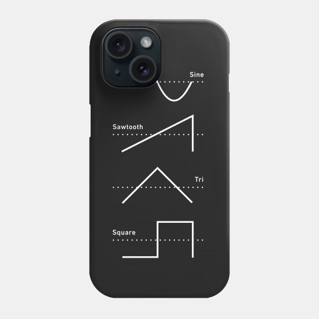 Synthesizer Nerd Audio Waveforms Phone Case by MeatMan