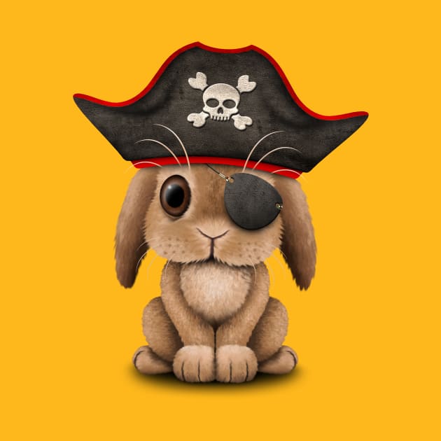 Cute Baby Bunny Pirate by jeffbartels