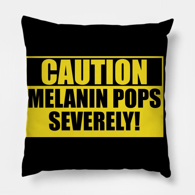 Melanin Pops Severely Pillow by blackartmattersshop