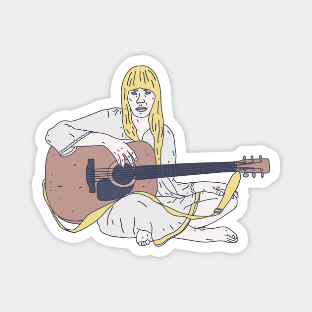 Joni Mitchell - Influential Female - Recording Artist Magnet by DeWinnes