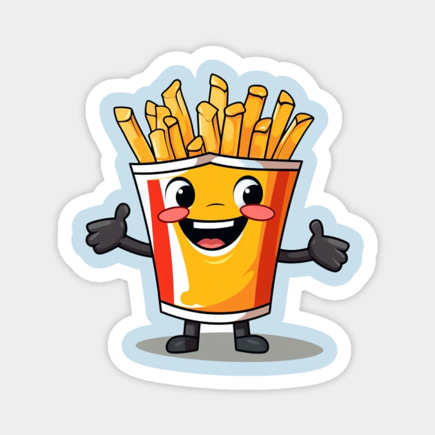 kawaii french fries T-Shirt cute potatofood Magnet by nonagobich