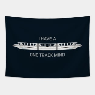 Silver One Track Mind Tapestry