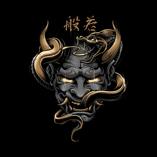 Hannya ( Gold Version ) - Japanese - Phone Case