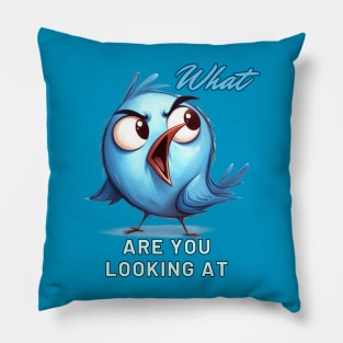 Cross Bird What Are You Looking At Pillow