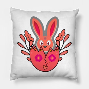 Funny Easter Bunny Egg - Easter Day Pillow