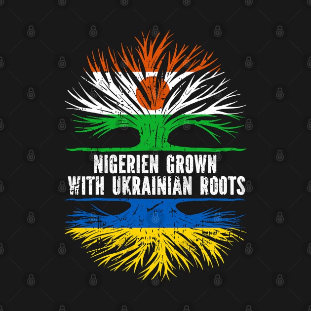 Nigerien Grown with Ukrainian Roots Flag by silvercoin