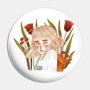 Grumpy Girl Pin