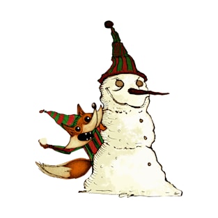 fox and snowman T-Shirt