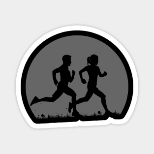 Jogging Couple Magnet