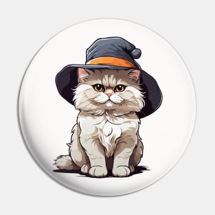 Halloween Serious Cat Pin