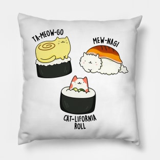 Tameowgo Mewnagi Catlifornia Cute Sushi Pun Pillow