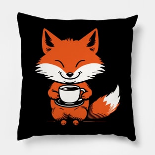 Brewed Obsession: Caffeine Addict Fox Pillow