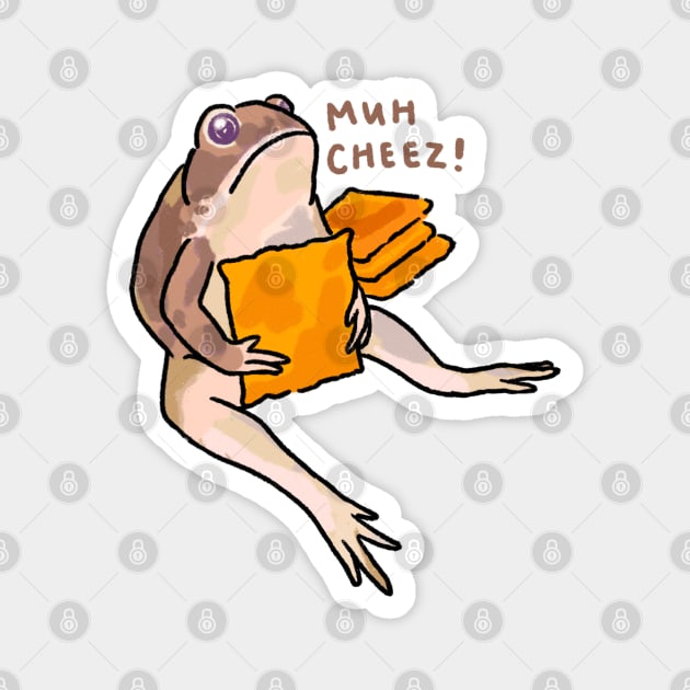 Cheez it frog Magnet by ballooonfish