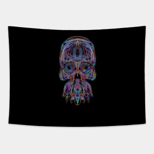 Electroluminated Skull - Hue Distortion Tapestry