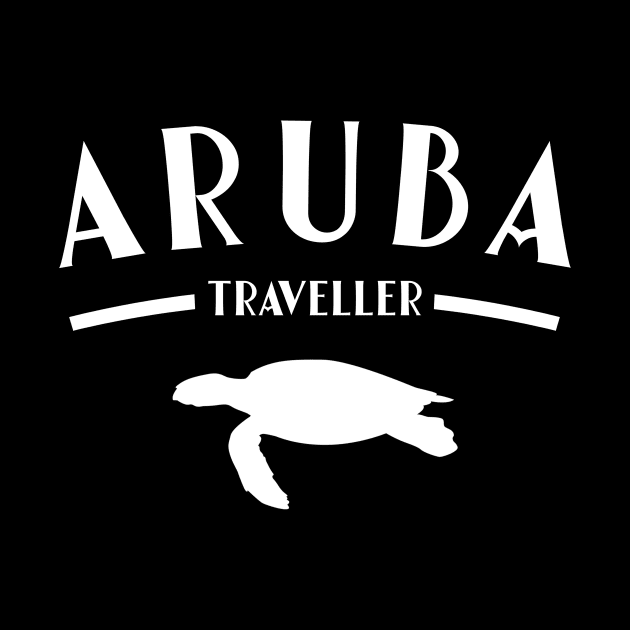 Aruba Traveller Sea Turtle Vacation Design by BlueTodyArt