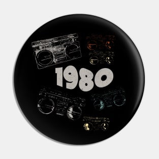 1980 on retro music, grunge radio Pin