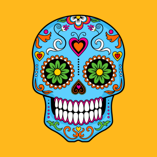 Turquoise Sugar Skull T-Shirt