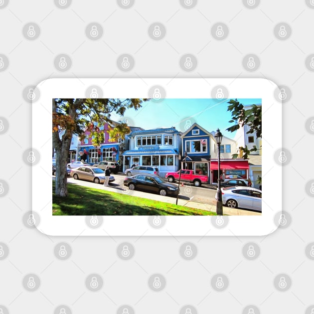 Main Street - Bar Harbor Magnet by photorolandi