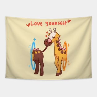 Love yourself giraffe Tapestry