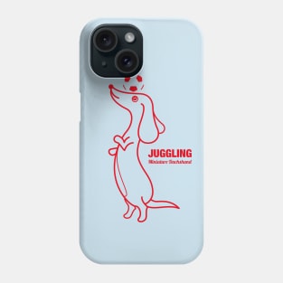 Miniature Dachshund JUGGLING -Red- Phone Case